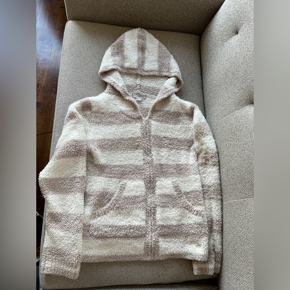 Barefoot Dreams striped hoodie. Very good condition.